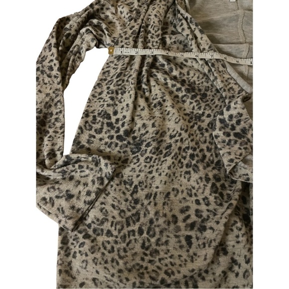 SUNDRY Leopard Open Cardigan Animal Print b - Picture 4 of 6